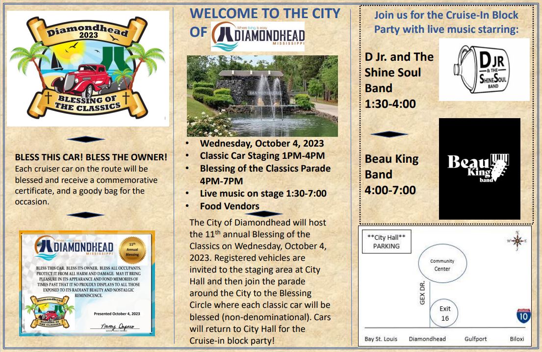 Cruisin the Coast Blessing of the Classics in Diamondhead Diamondhead