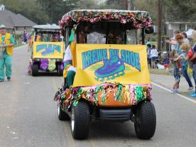 golf cart in parade