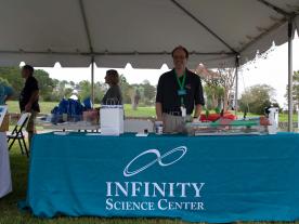 Infinity Science Center booth