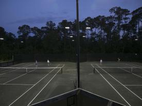 Tennis Courts at Night
