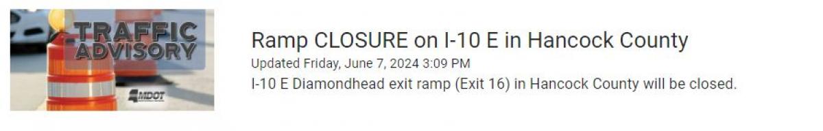 CLOSURE NOTICE CAUTION
