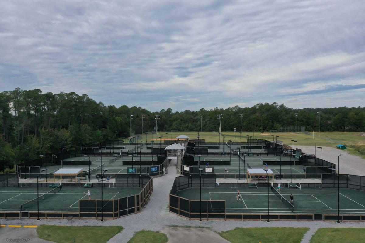 Tennis Courts Aerial View